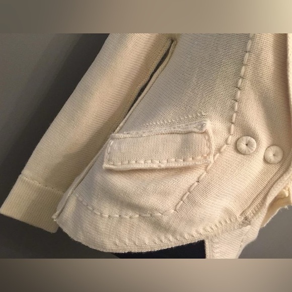 Marc by Marc Jacobs White 100% Wool Knit Cardigan XS - Picture 2 of 5